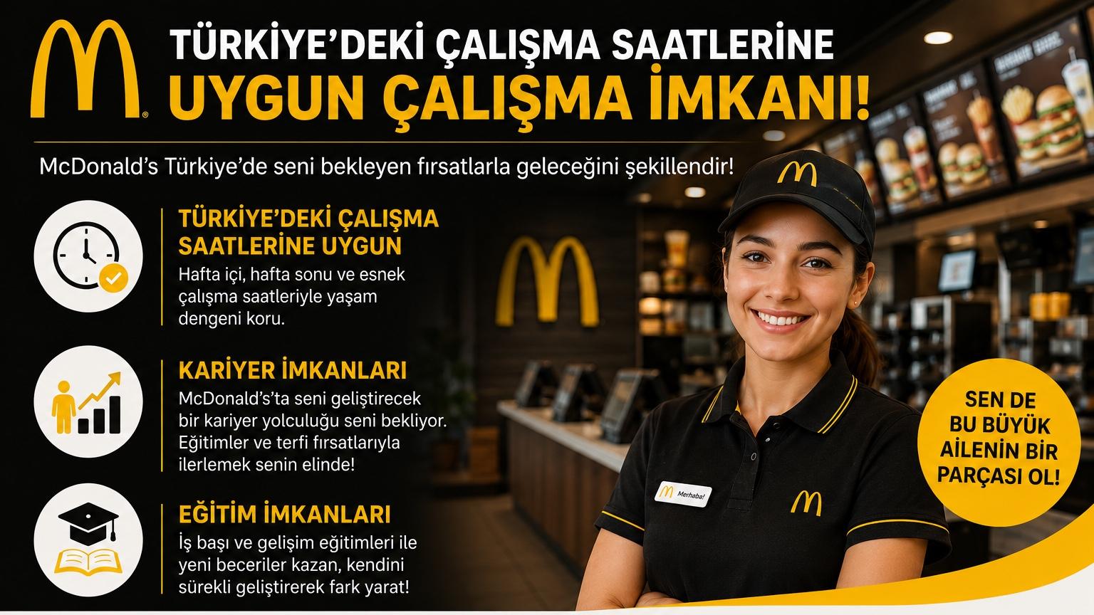 MC Donalds - Ekip Üyesi (Maaş + Yol + Yemek +kariyer)