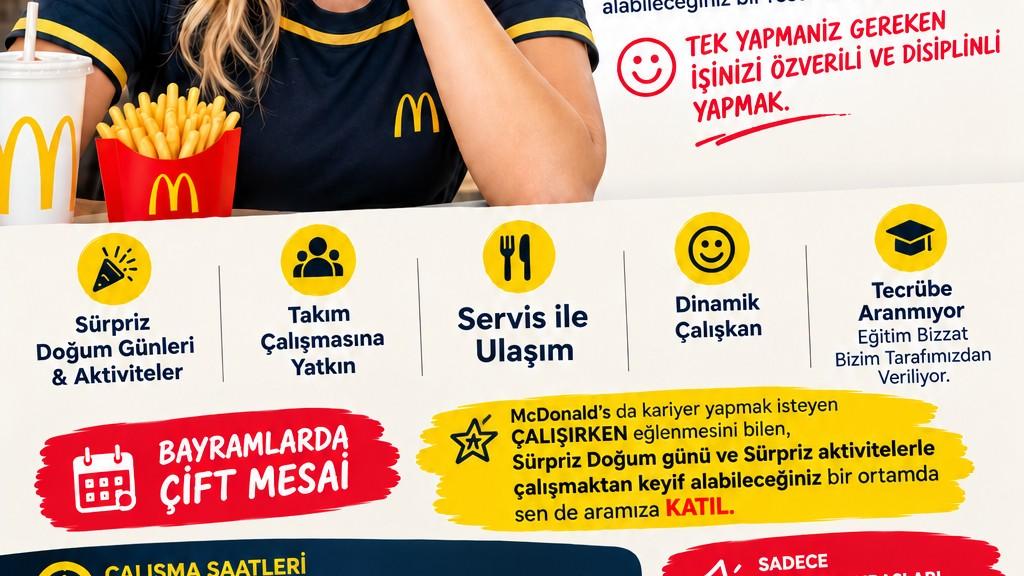 McDonald's  - Mutfak Personeli (Maaş + Yol + Yemek)