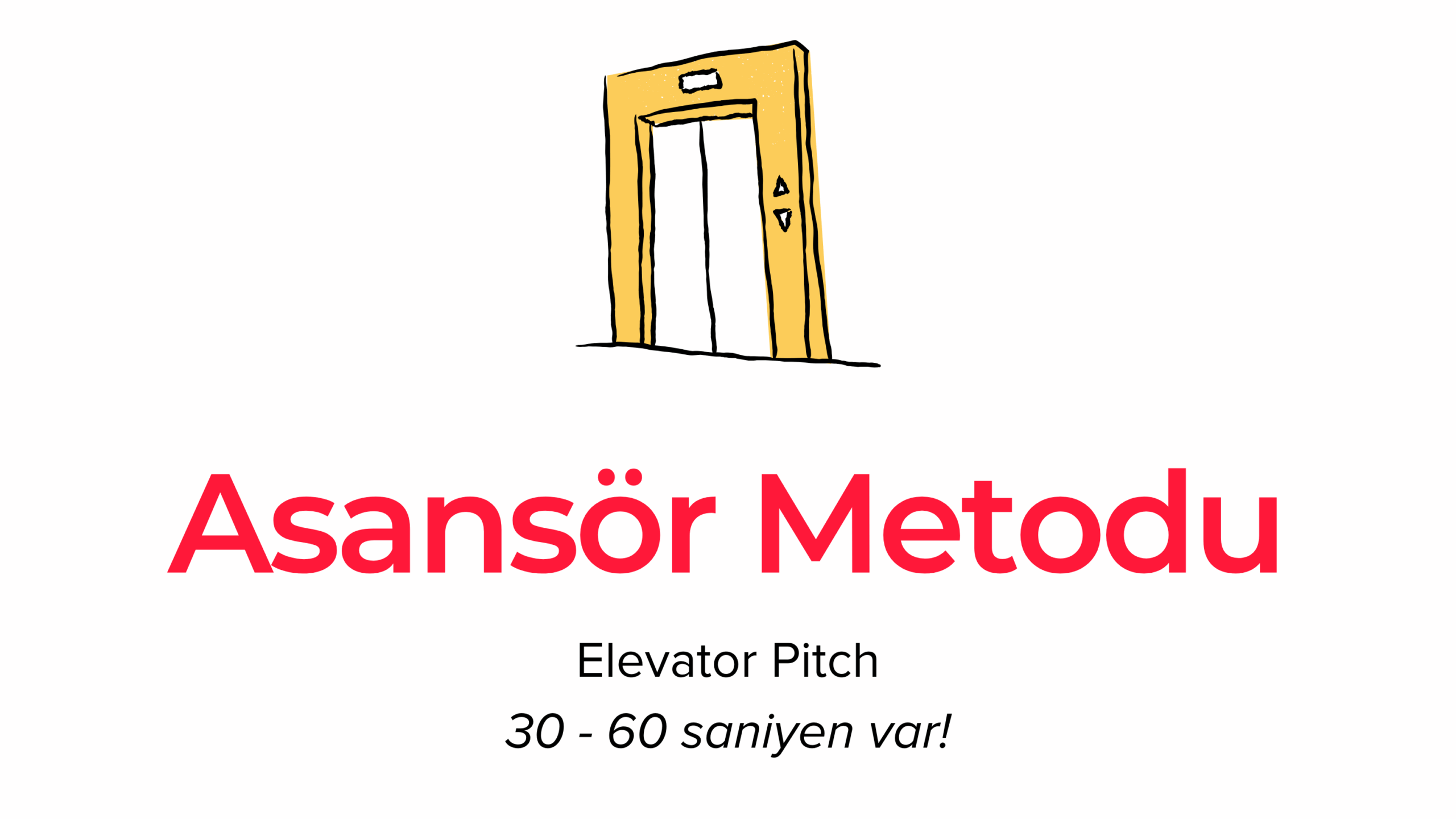 ASANSÖR METODU (ELEVATOR PITCH) NEDİR?